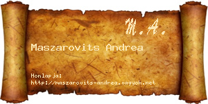 Maszarovits Andrea névjegykártya